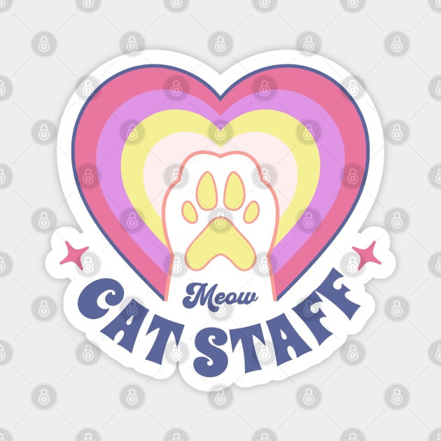 Meow Cat Staff Magnet by The WYLD Tribe