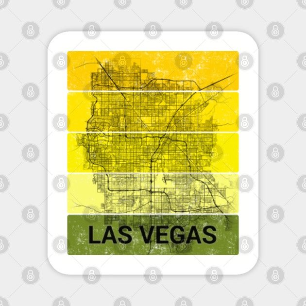 Las Vegas Nevada City Map Las Vegas Magnet Teepublic