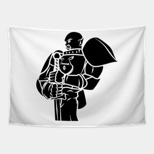 Orc Knight (Black): A Fantasy Design Tapestry