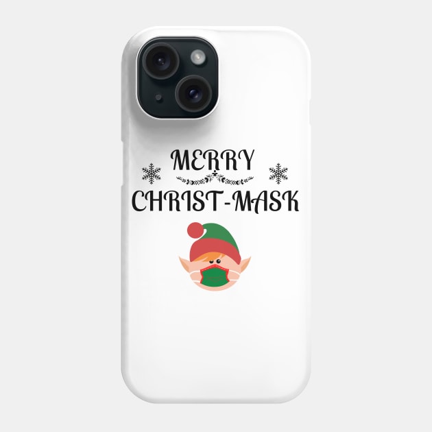 Merry Christmask Quarantine Elf Phone Case by NickDsigns