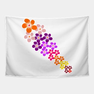 colorful flowers tendril, blooming flower, blooms Tapestry