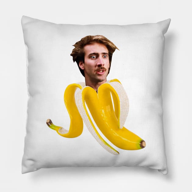 Nicholas cage banana Pillow by YaiVargas