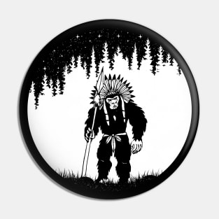 Bigfoot Native American Indian Pin
