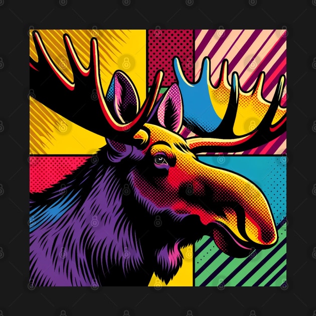 Majestic Moose Pop Art - Wilderness Statement by PawPopArt