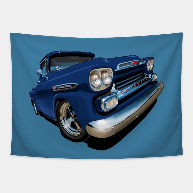 1959 Chevy Apache pick up truck Tapestry by candcretro