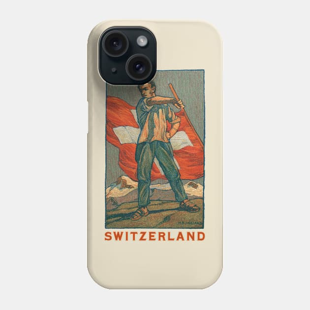 Switzerland Vintage Patriotic Phone Case by MatchbookGraphics