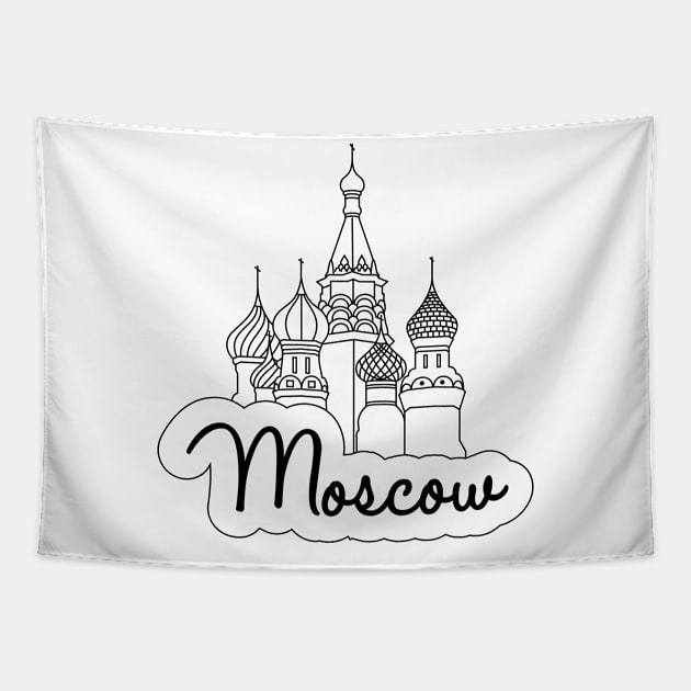 Moscow St. Basil Cathedral Tapestry by WiredDesigns