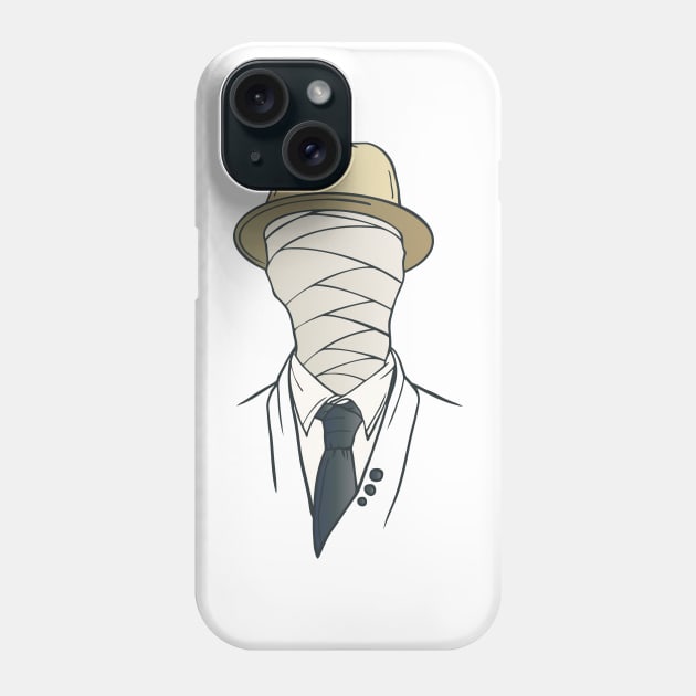 Mummy Face in Suit, Tie, and Hat Phone Case by arcanumstudio