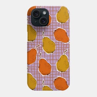 Pears on Hand-drawn Grid Phone Case