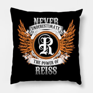 Reiss Name Shirt Never Underestimate The Power Of Reiss Pillow