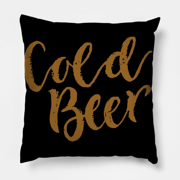 Cold beer Pillow by WordFandom