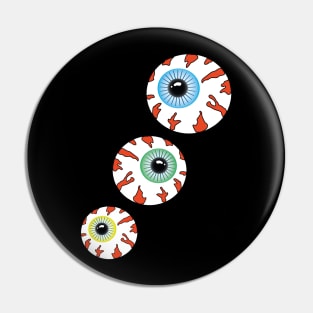 Crazy eyes fun cartoon illustration Pin