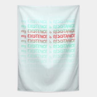 My Existence Is Resistance s3 Red Slide Tapestry