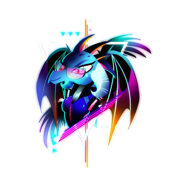 Synthwave Dragon Lord Ember by Ilona's Store