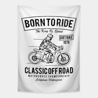 Born To Ride Motorcycles Tapestry