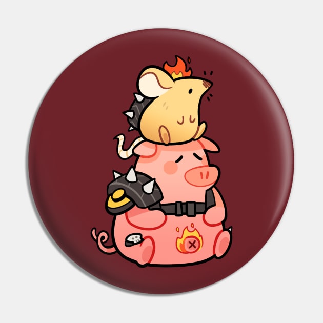 Junkrat N Roadhog Pin by giraffalope