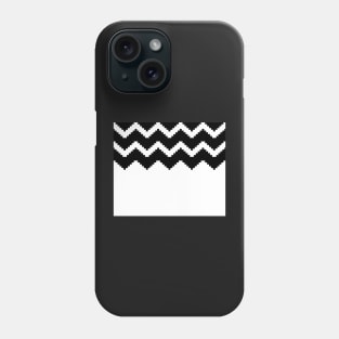 Zigzag geometric pattern - black and white. Phone Case