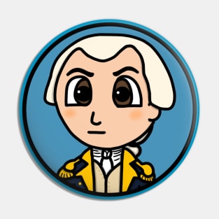 Patriot Portrait - Chibi Nathanael Greene (Small Version) Pin