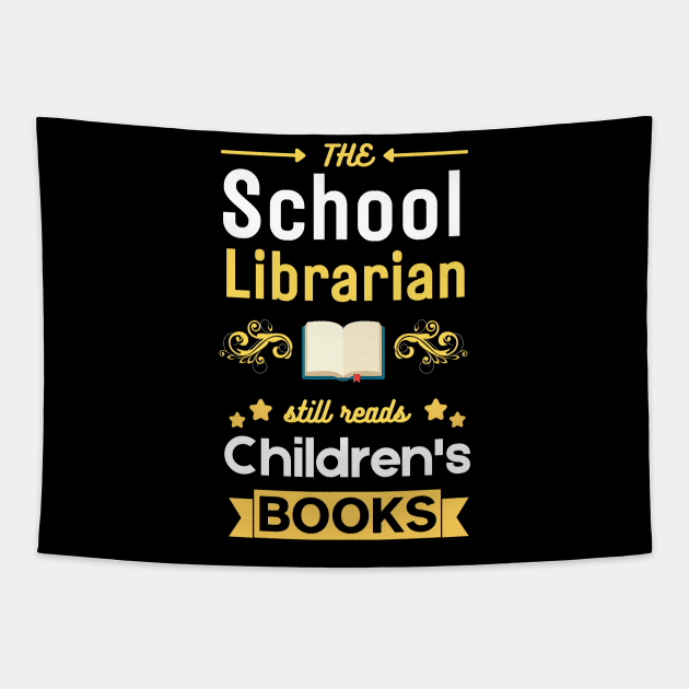 School Librarian  Still Reads Children's Books Tapestry by Syntax Wear