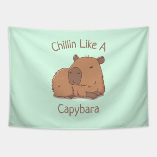 Chilin Like A Capybara Tapestry