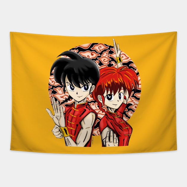 ranma and ranma Tapestry by jorge_lebeau