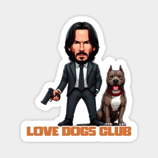 LOVE DOG (Gun) CLUB Magnet