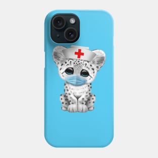 Cute Snow Leopard Cub Nurse Phone Case