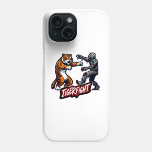 Tiger vs Zombie Fight Phone Case