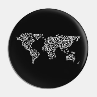 World Map black Pin