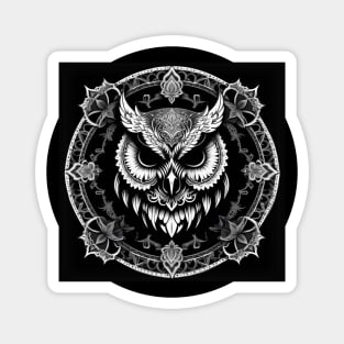 Owl on Black Magnet