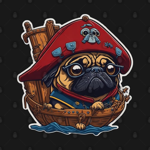 Pirate pug by MrPug