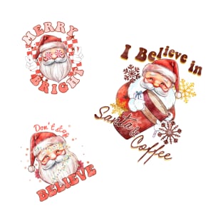 Vintage Santa Claus Stickers Pack T-Shirt