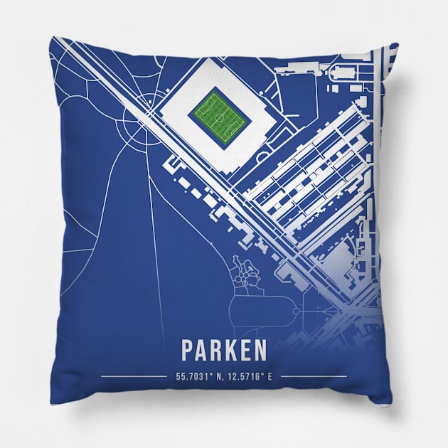 Parken Map Design Pillow by TopFootballStadiums