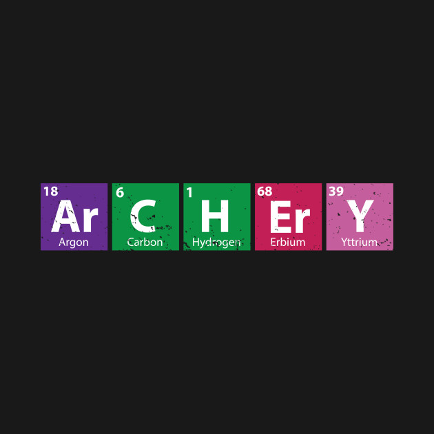 Disover Archery periodic table- Archer or bow hunter retro T-shirt - Periodic Table Periodic Table Chemist C - T-Shirt