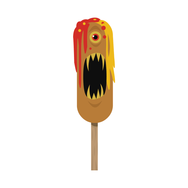 CORNDOG MONSTER WITH CONDIMENTS by machinegunpunker