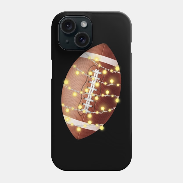 Football Lover Christmas Lights Happy Holidays Phone Case by BoongMie