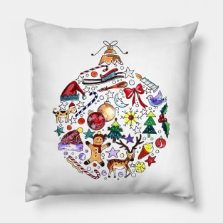 Christmas Ball Theme Pillow