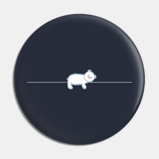 Funny sleeping polar bear Pin