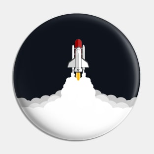 Space Launch V1 (Transparent Background) Pin