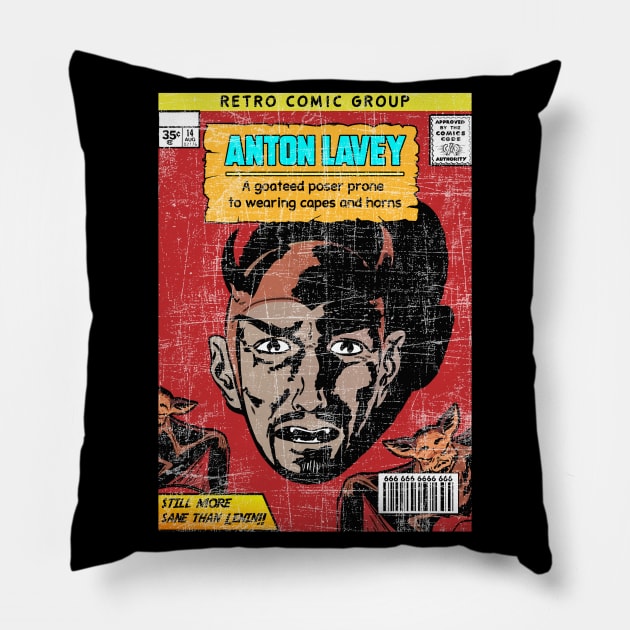 ANTON LAVEY Pillow by theanomalius_merch