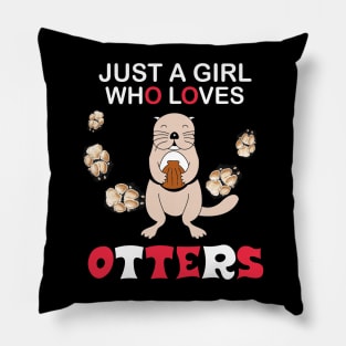 Otter gifts for otter lovers ,her Otter half Pillow