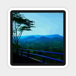 Peaceful Mountain View Magnet