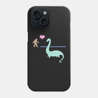 Bigfoot & Loch Ness Monster In Love Phone Case