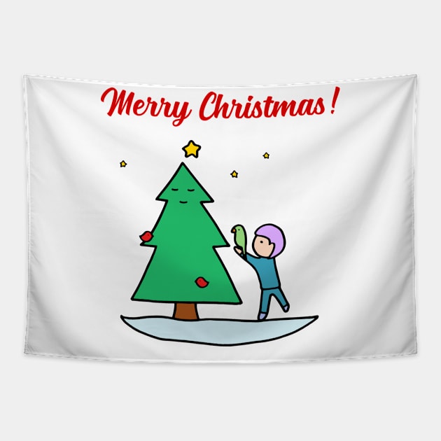 Merry Christmas - Sustainable Tree Tapestry by ImperfectLife