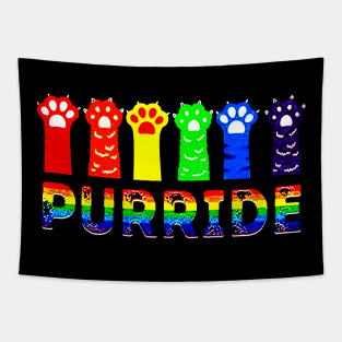 Purride Funny Cat Lovers LGBT Pride Awareness Tapestry