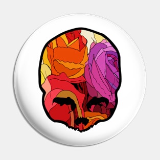 Flowery Skull Pin