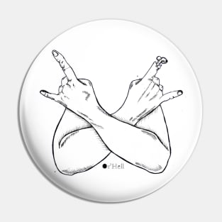 Crossed arms Pin