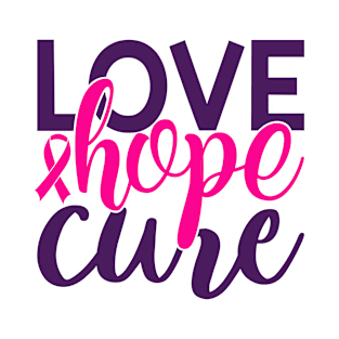 love hope cure breast cancer awareness T-Shirt