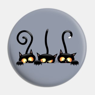 Black cat Halloween Pin