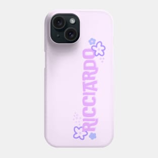 Daniël Ricciardo Cute Name Tag with Flowers Phone Case